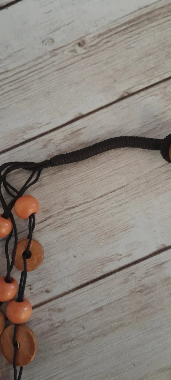 Collar de madera, colores anaranjados, estilo Bohème – photo 5